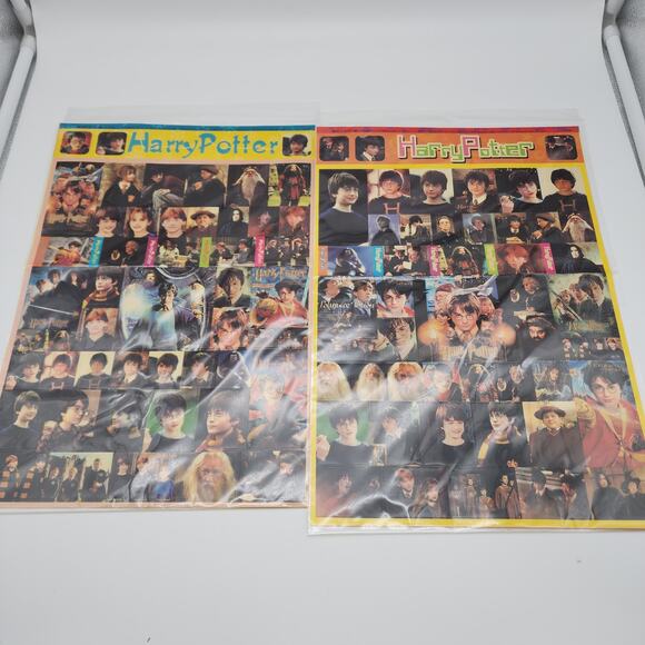 Vintage Harry Potter Stickers Japanese Two Sheets Variety Pack Sealed Rare - Picture 1 of 12